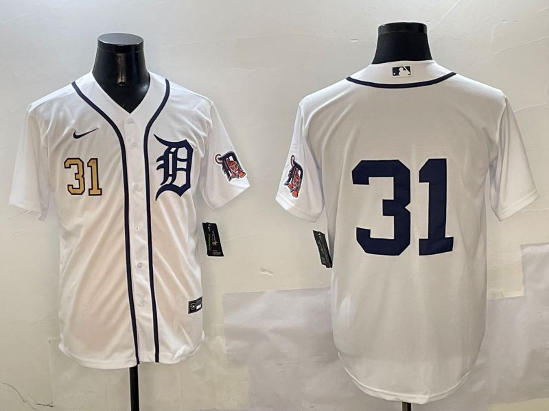 Men Detroit Tigers #31 No Name White Game 2025 Nike MLB Jersey style 4->detroit tigers->MLB Jersey